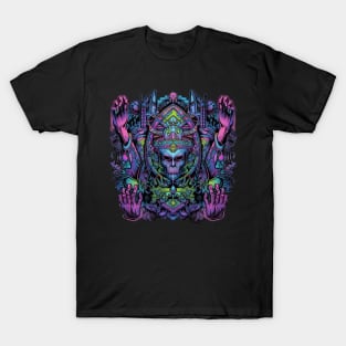 Psychedelic Abstract Art featuring Enigmatic Abstract Monsters T-Shirt